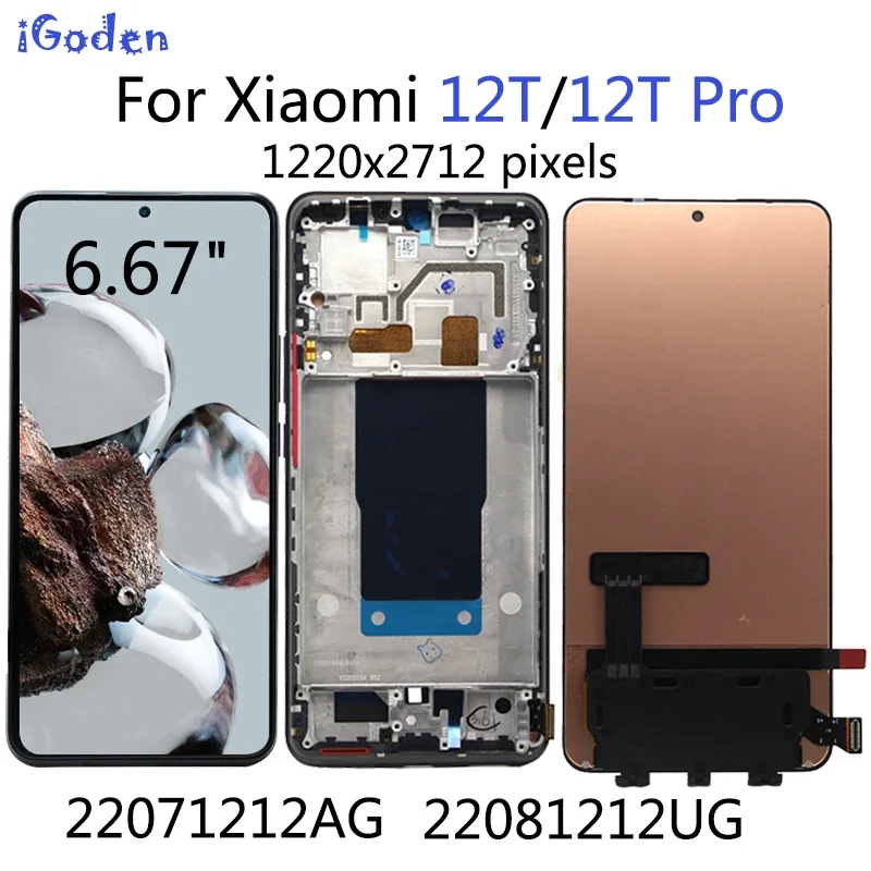 Xiaomi Mi 12T Ekran Dokunmatik SOFT OLED Kalite Ekran Çıtasız (Çerçevesiz)