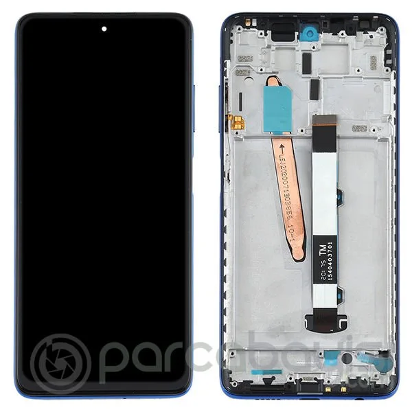 Xiaomi Poco X3 Çıtalı Ekran Dokunmatik Mavi Orijinal