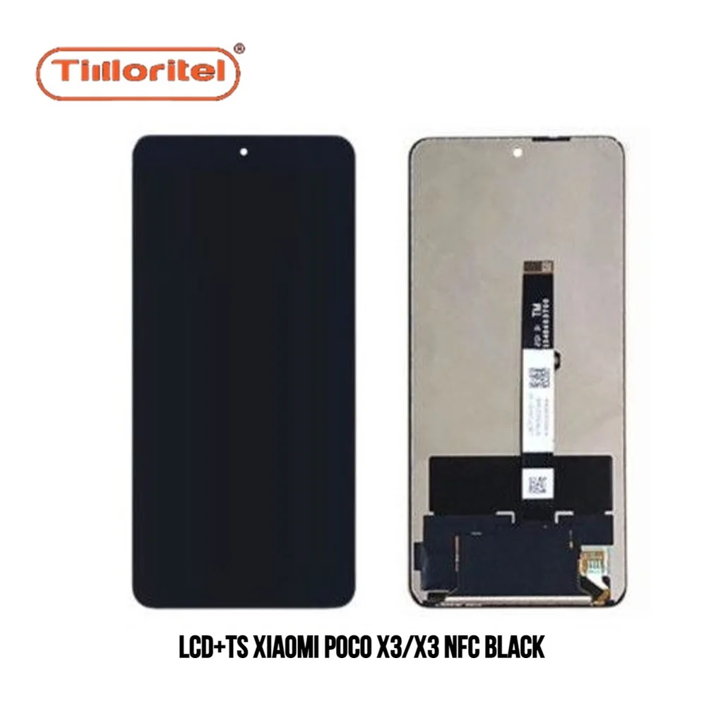 Xiaomi Poco X3 Pro Çıtalı Ekran Dokunmatik Siyah Orijinal
