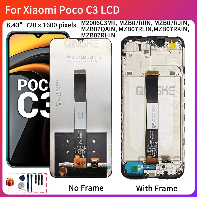 Xiaomi Pococo C3 Ekran Dokunmatik Orijinal Çıtasız Ürün (Çerçevesiz)