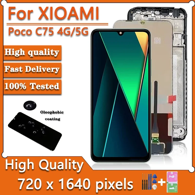 Xiaomi Pococo C75 Çıtalı Ekran Dokunmatik Siyah Orijinal