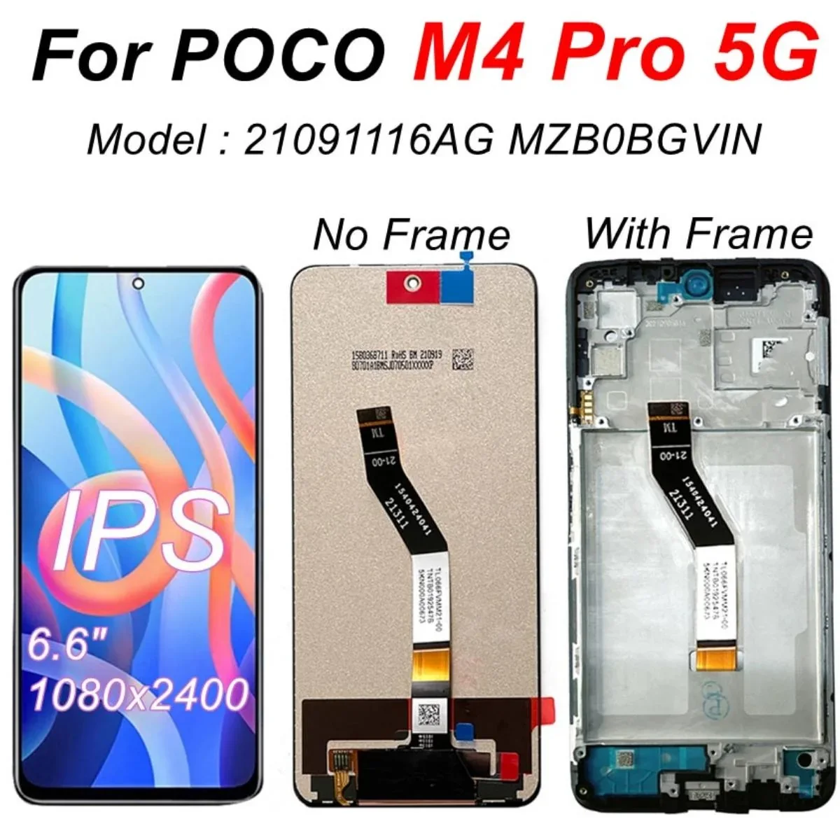 Xiaomi Pococo M4 Pro 5G Ekran Dokunmatik Orijinal Çıtasız Ürün (Çerçevesiz)