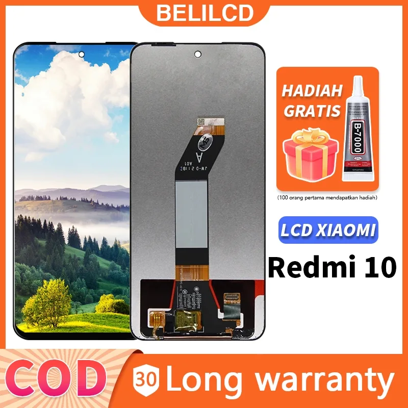 Xiaomi Redmi 10 2022 Ekran Dokunmatik Orijinal Çıtasız Ürün (Çerçevesiz)