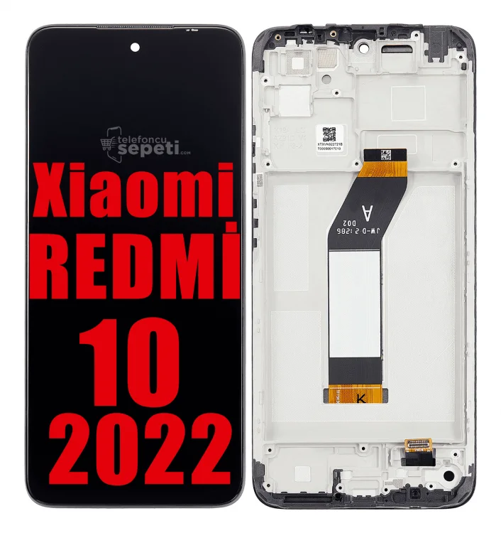 Xiaomi Redmi 10 4G Çıtalı Ekran Dokunmatik Siyah Orijinal