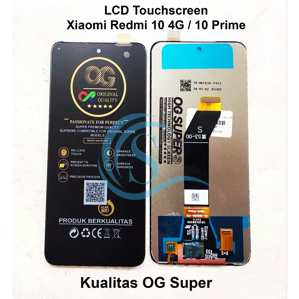 Xiaomi Redmi 10 Prime 4G Ekran Dokunmatik Orijinal Çıtasız Ürün (Çerçevesiz)