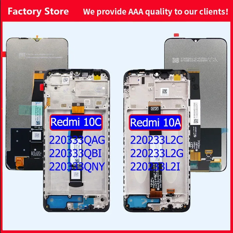Xiaomi Redmi 10A Ekran Dokunmatik Orijinal Çıtasız Ürün (Çerçevesiz)