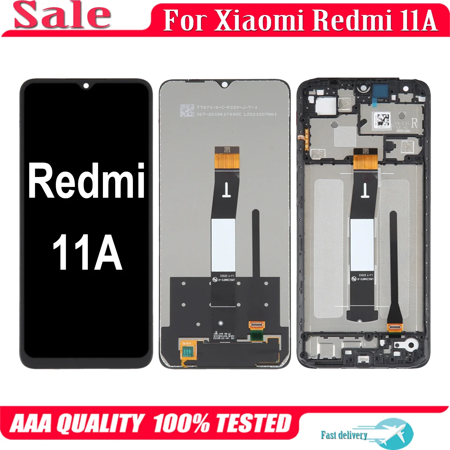Xiaomi Redmi 11A 5G Ekran Dokunmatik Orijinal Çıtasız Ürün (Çerçevesiz)