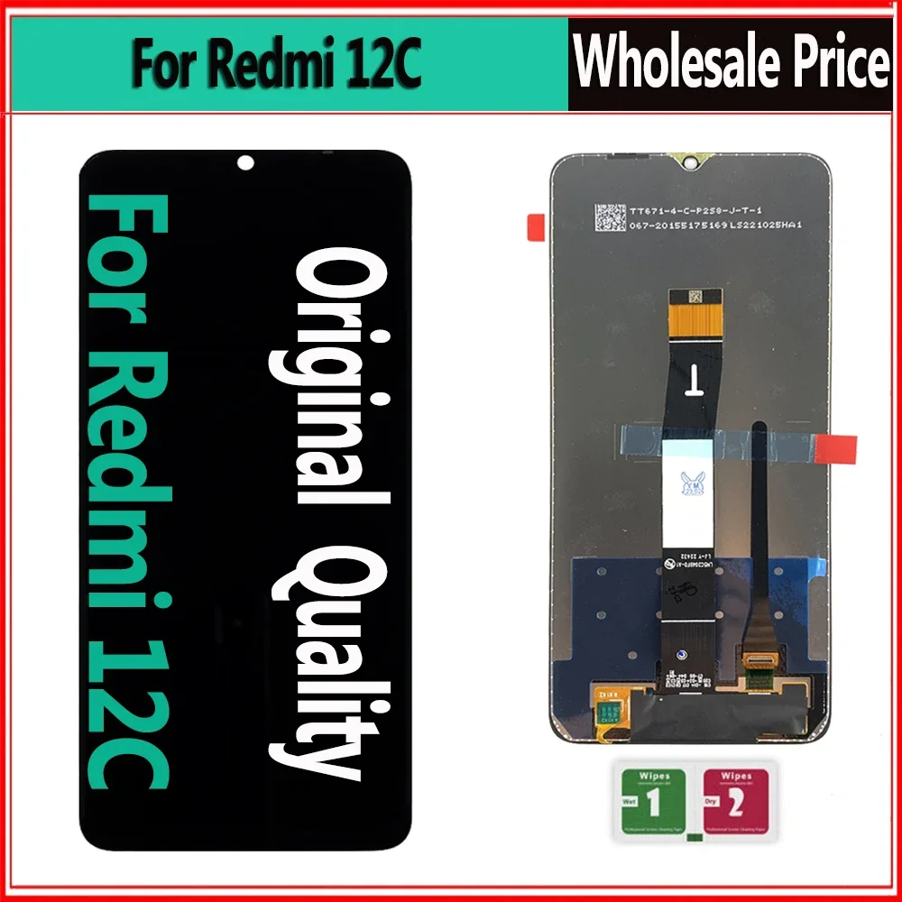 Xiaomi Redmi 12C Çıtalı Ekran Dokunmatik Siyah Orijinal