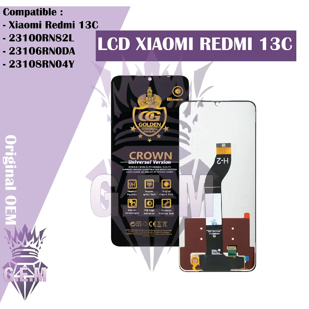 Xiaomi Redmi 13R Ekran Dokunmatik Orijinal Çıtasız Ürün (Çerçevesiz)