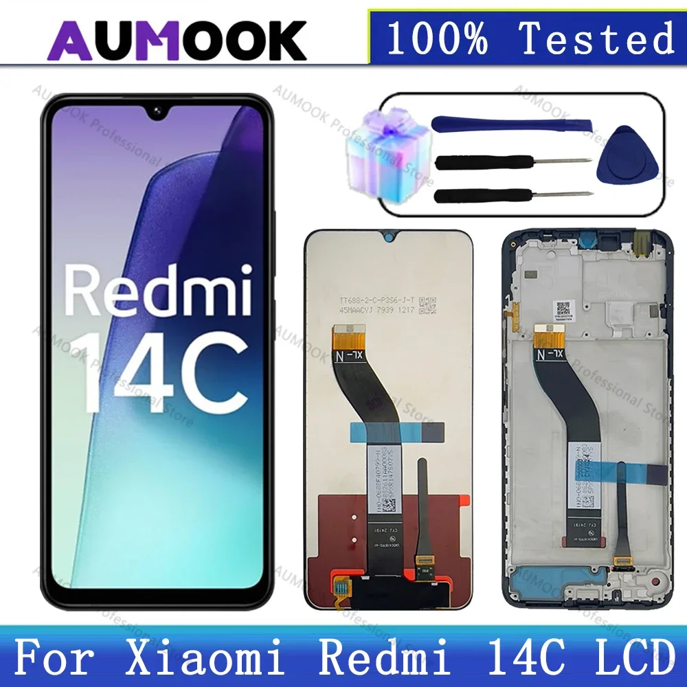 Xiaomi Redmi 14C Çıtalı Ekran Dokunmatik Siyah Orijinal