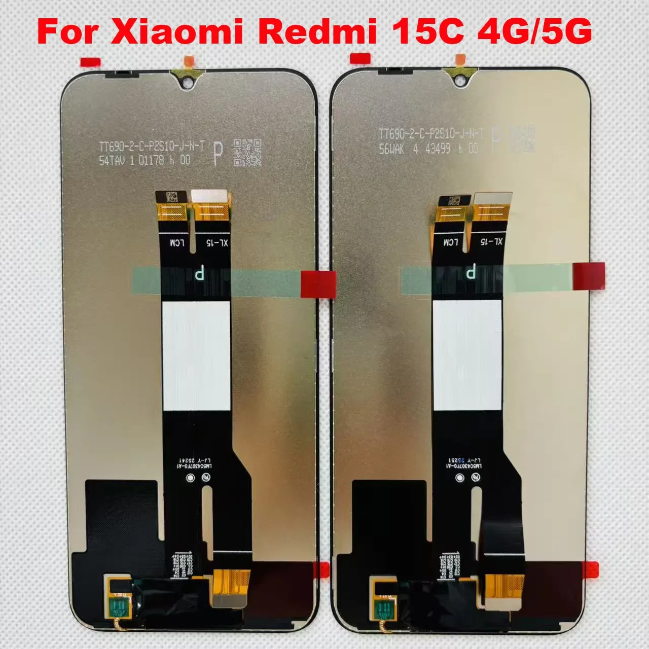 Xiaomi Redmi 15C Çıtalı Ekran Dokunmatik Siyah Orijinal