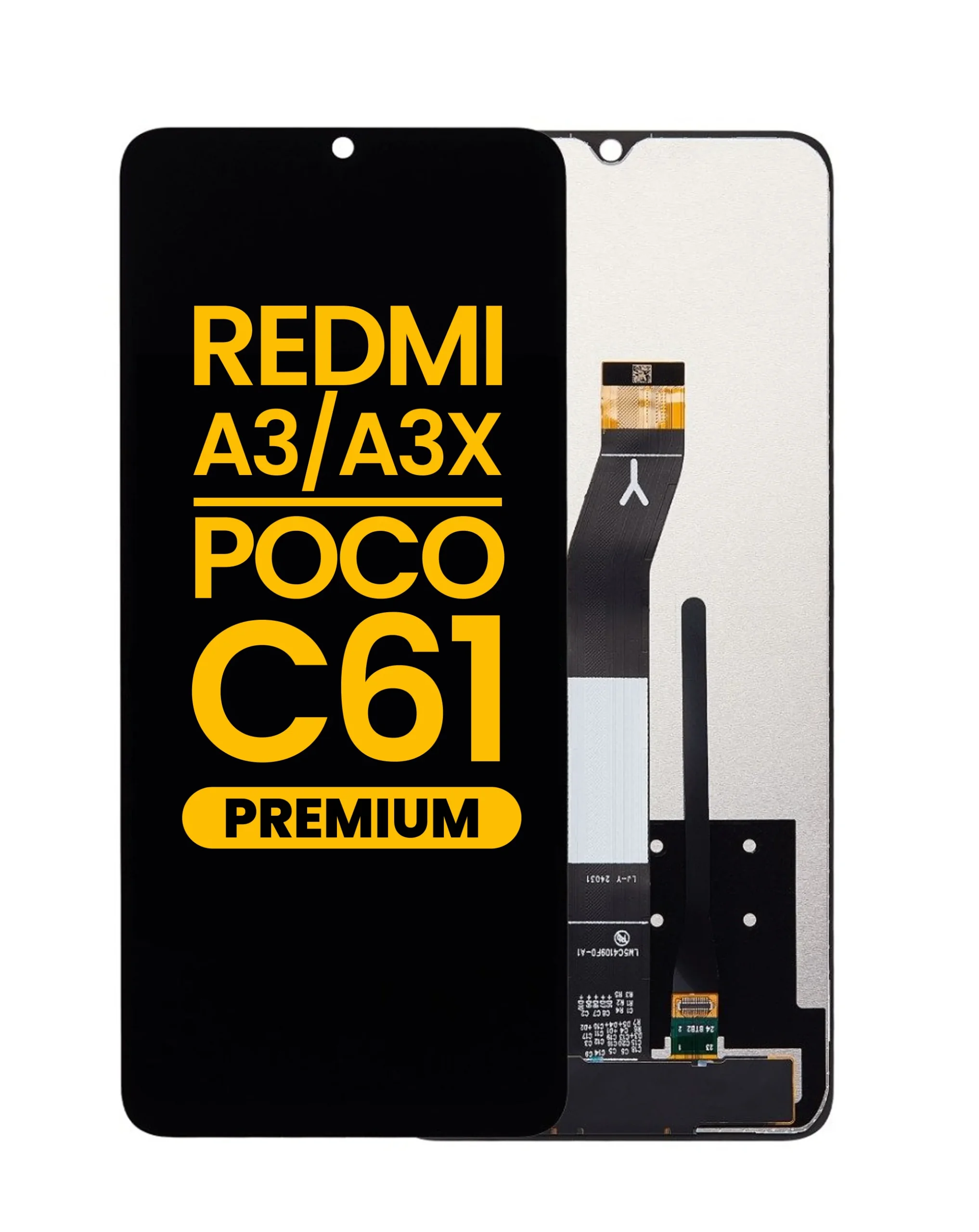 Xiaomi Redmi A3 Ekran Dokunmatik Orijinal Çıtasız Ürün (Çerçevesiz)