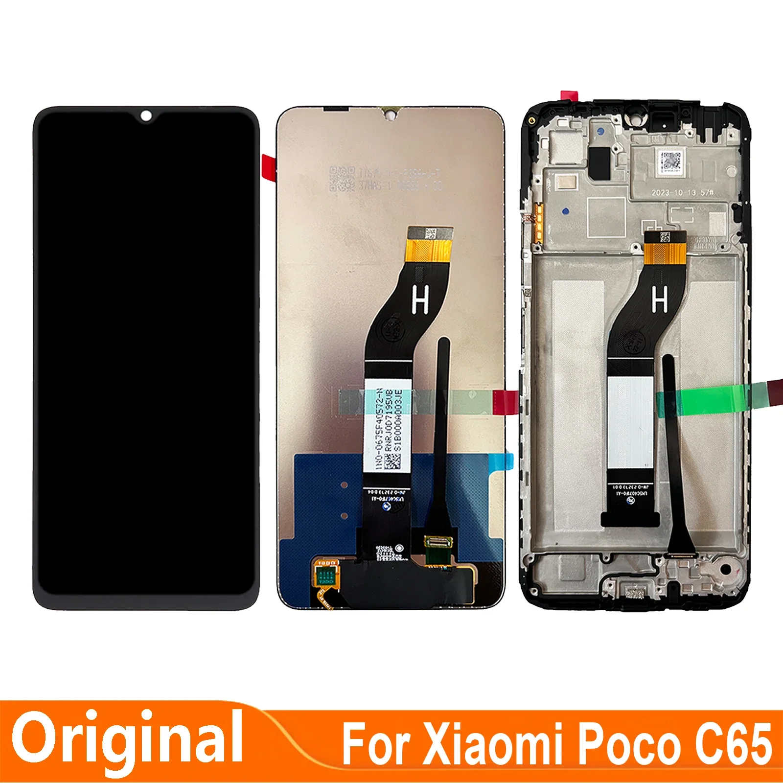 Xiaomi Redmi Poco C65 Çıtalı Ekran Dokunmatik Siyah Orijinal