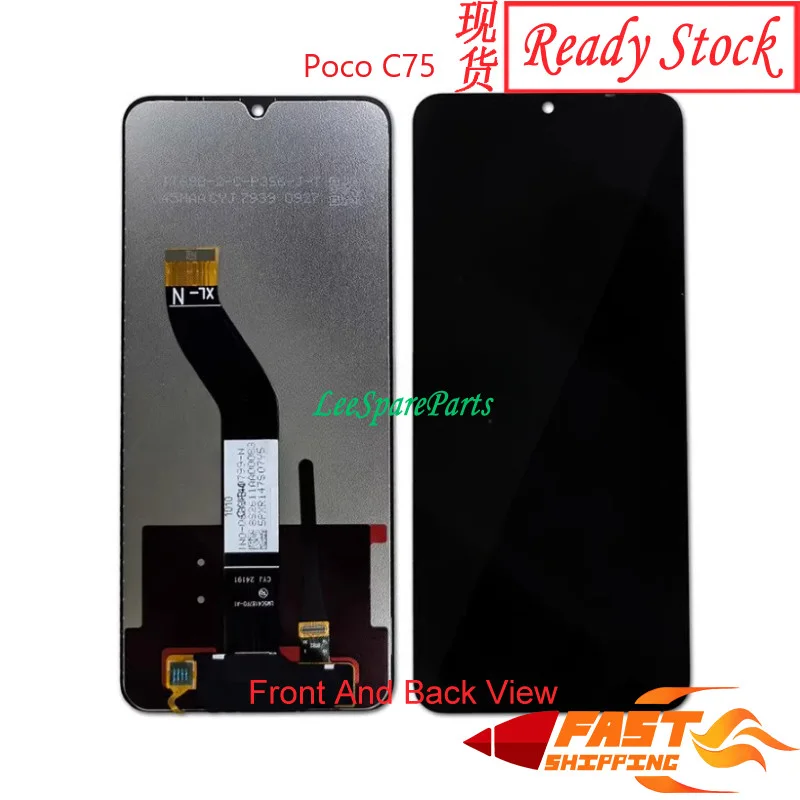 Xiaomi Redmi Poco C75 Çıtalı Ekran Dokunmatik Siyah Orijinal