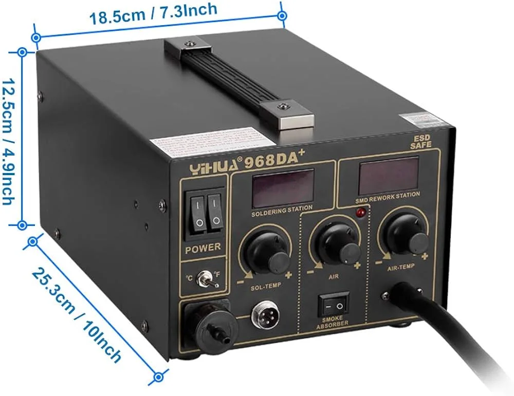 Yihua 968Da+-III Sıcak Hava & Lehim istasyonu