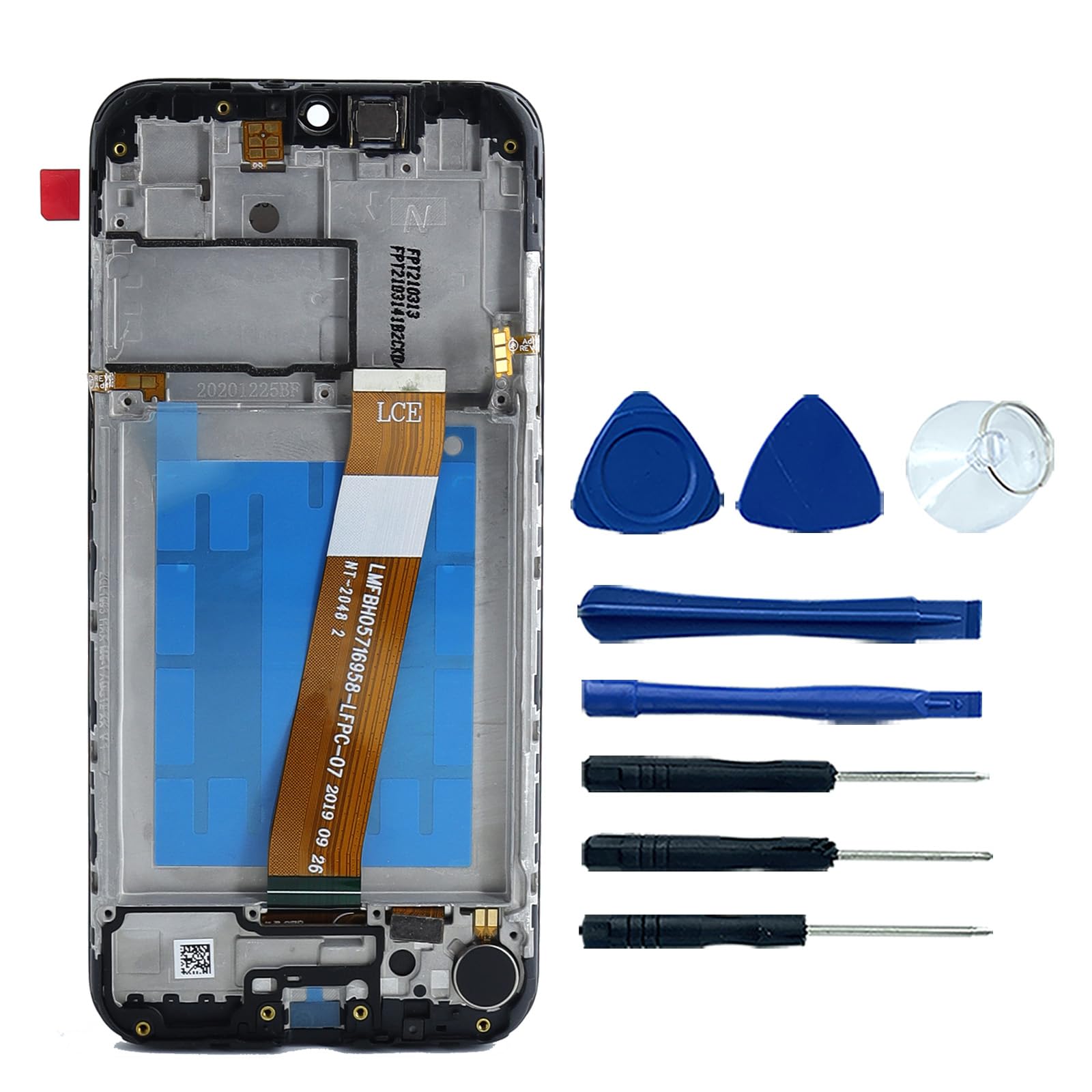 Samsung A01 2020 A015 F Serisi hk Servis Çıtalı Ekran Dokunmatik Siyah