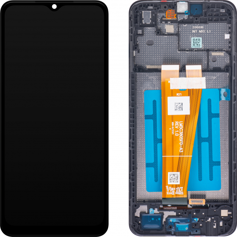 Samsung A04 A045 Hk Servis Çıtalı Ekran Dokunmatik Siyah