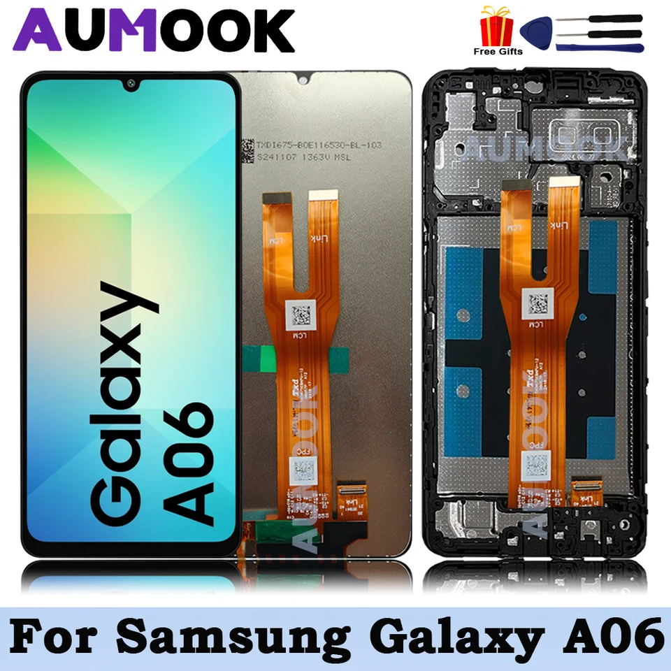 Samsung A06 A065 Çıtalı Ekran Dokunmatik Siyah