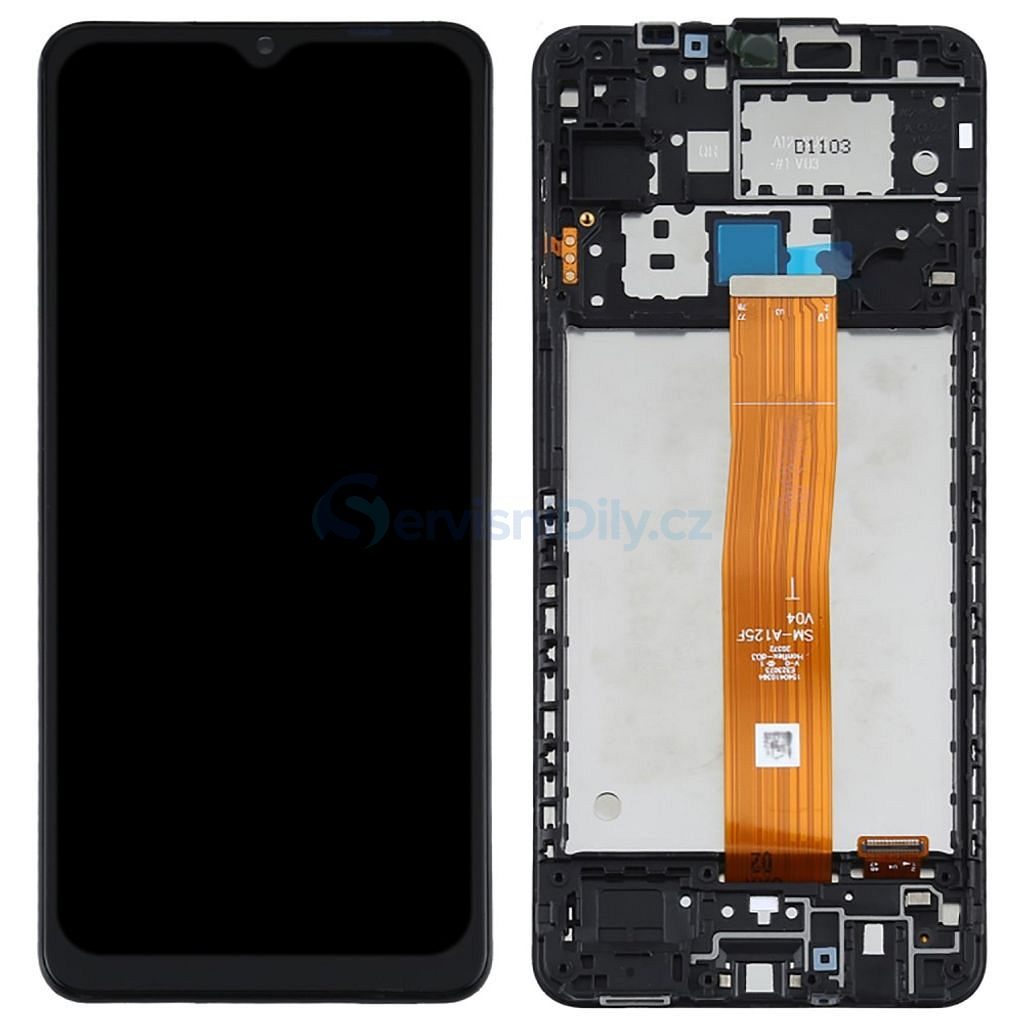 Samsung A12 A125 A127 Hk Servis Çıtalı Ekran Dokunmatik Siyah