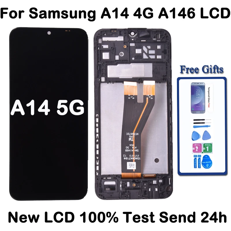 Samsung A14 A146 Hk Servis Ekran Dokunmatik Siyah
