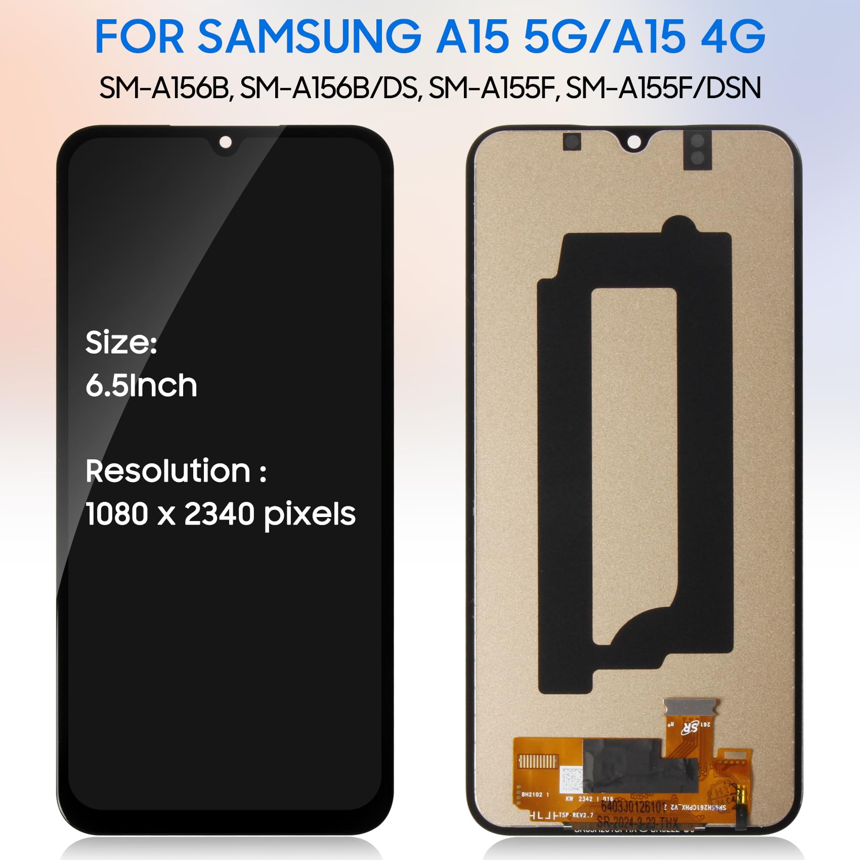 Samsung A15 A155 Tft Çıtalı Ekran Dokunmatik Siyah