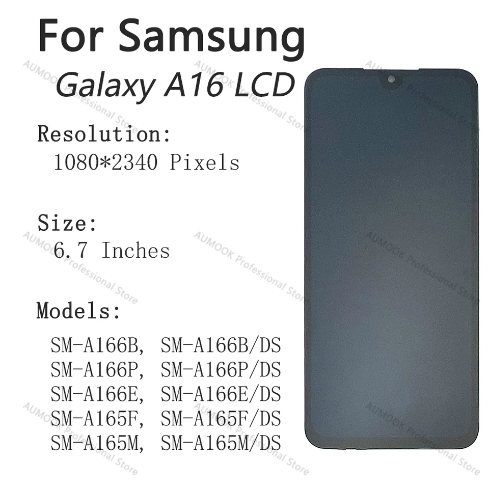 Samsung A16 A165 Çıtalı Oled Ekran Dokunmatik Siyah Org Size