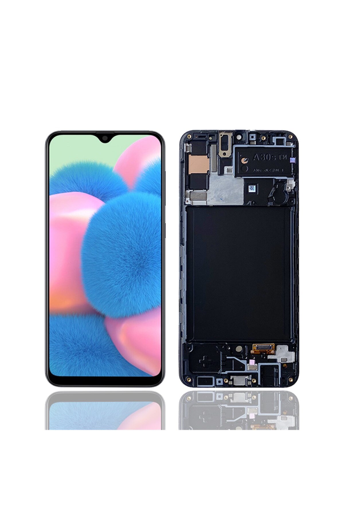Samsung A30S A307 Alfa Çıtalı Ekran Dokunmatik Siyah