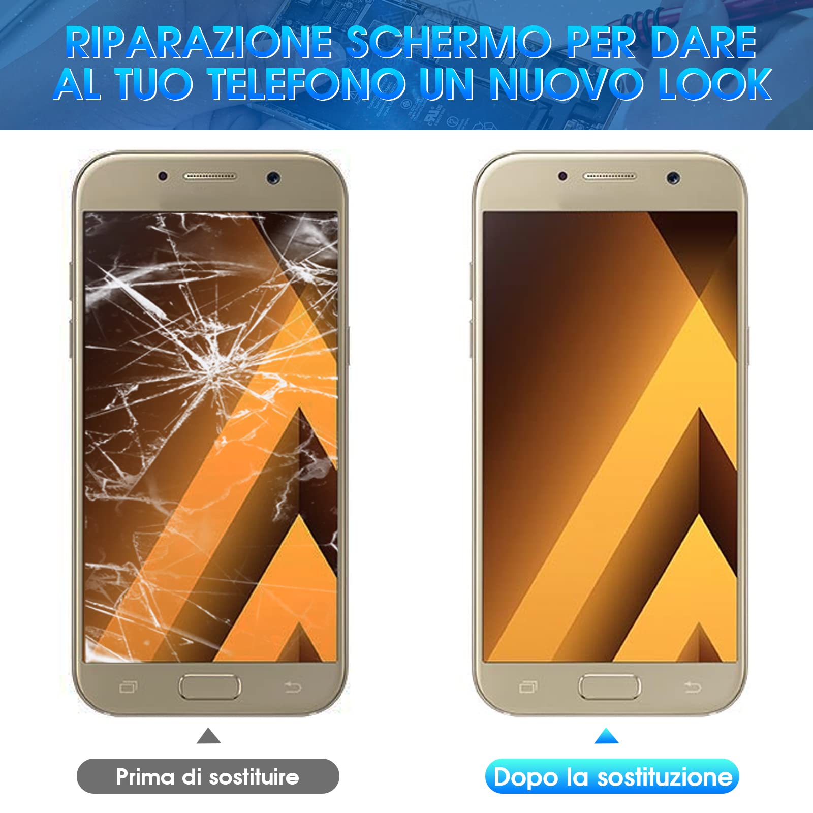 Samsung A5 2017 A520 Ekran Dokunmatik Gold