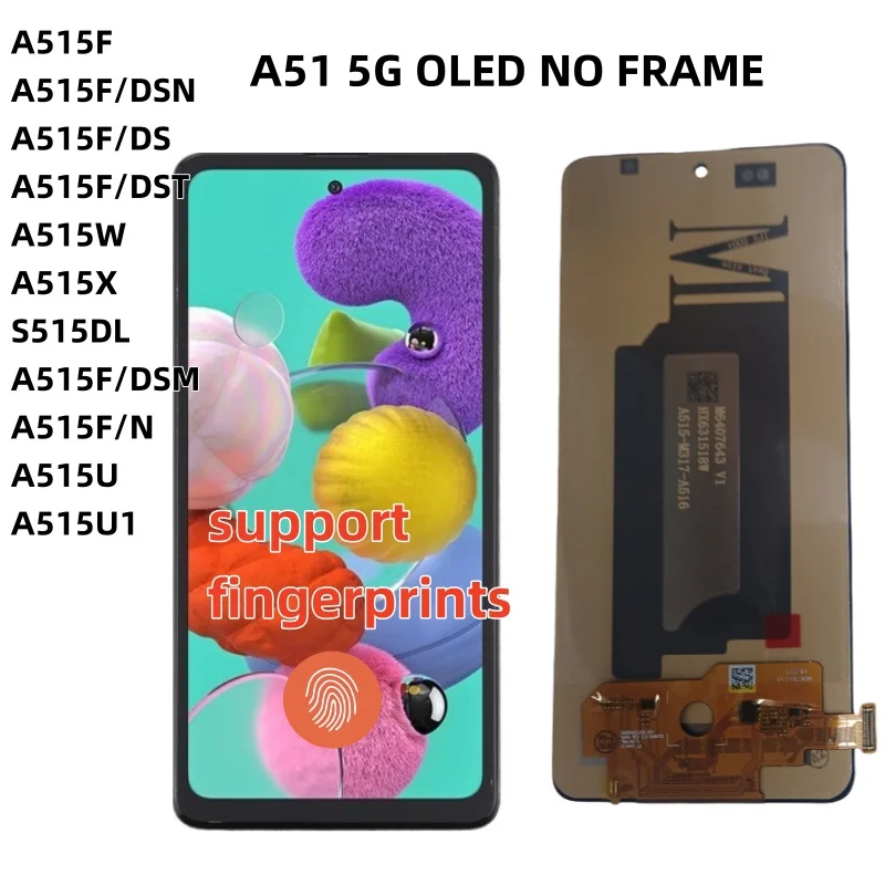 Samsung A51 A515 TFT Çıtalı Ekran Dokunmatik Siyah