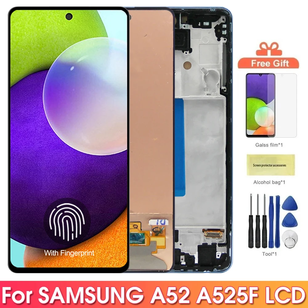 Samsung A52 A525 A52S A528 Big Çıtalı Ekran Dokunmatik Siyah