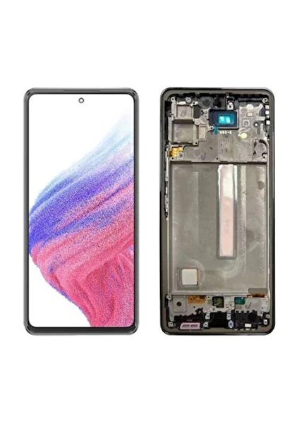 Samsung A53 A536 Çıtalı Oled Ekran Dokunmatik Siyah Big Size