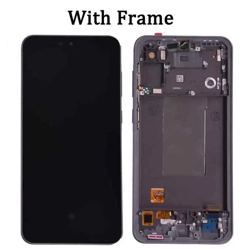 Samsung A56 A566 Çıtalı Oled Ekran Dokunmatik Siyah Big Size