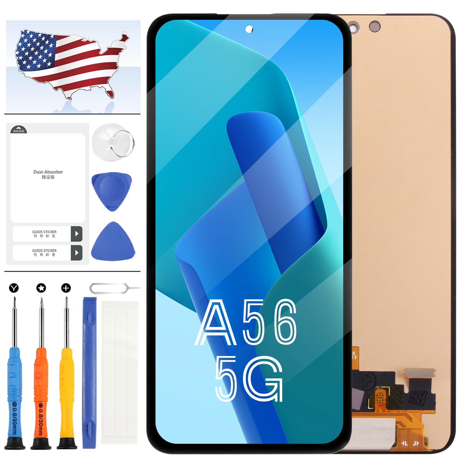 Samsung A56 A566 Çıtalı Oled Ekran Dokunmatik Siyah Org Size