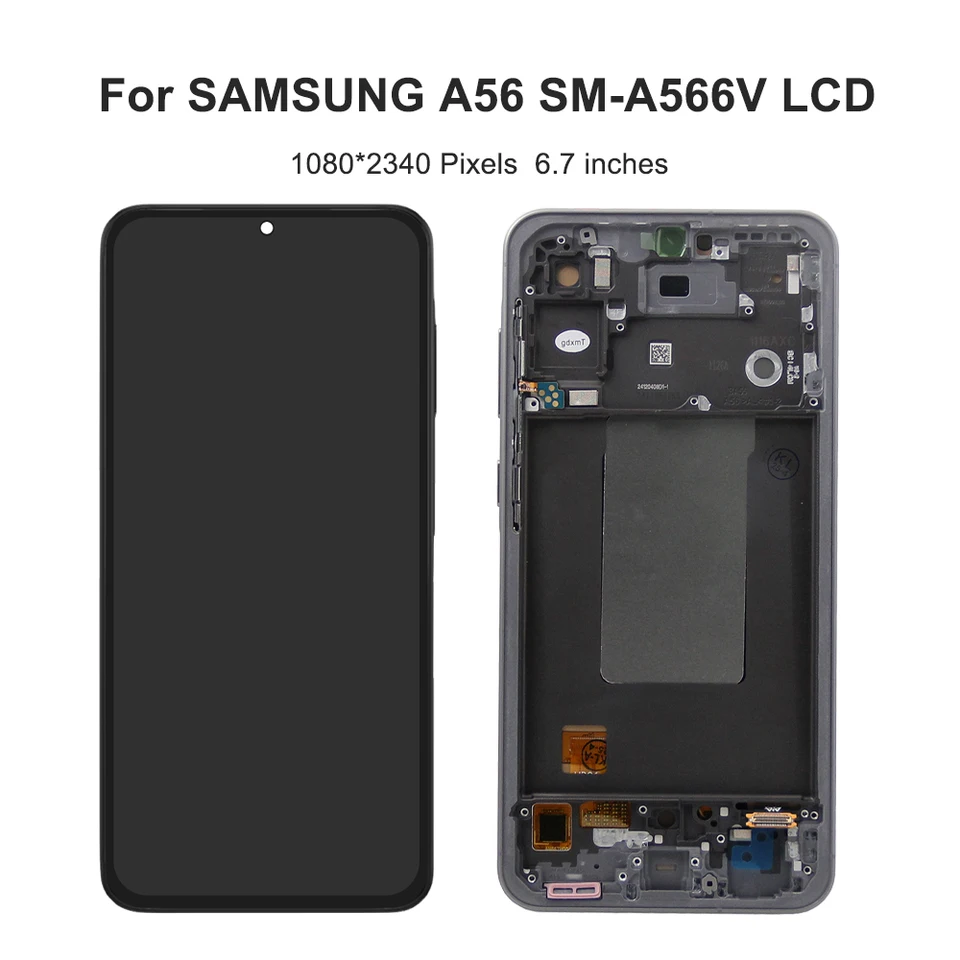 Samsung A56 A566 Çıtalı Oled Ekran Dokunmatik Siyah Org Size