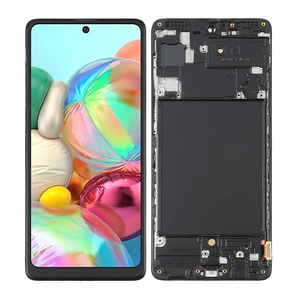 Samsung A71 A715 Çıtalı Oled Ekran Dokunmatik Siyah Big Size