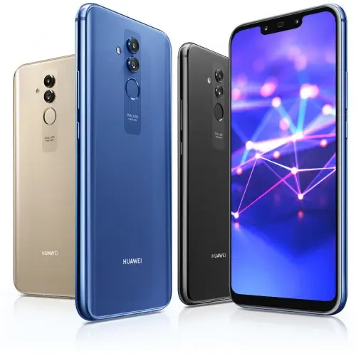 Huawei Mate 20 Lite Alfa Çıtalı Ekran Dokunmatik Mavi