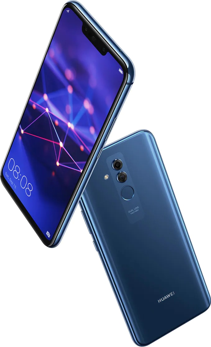 Huawei Mate 20 Lite Alfa Çıtalı Ekran Dokunmatik Mavi