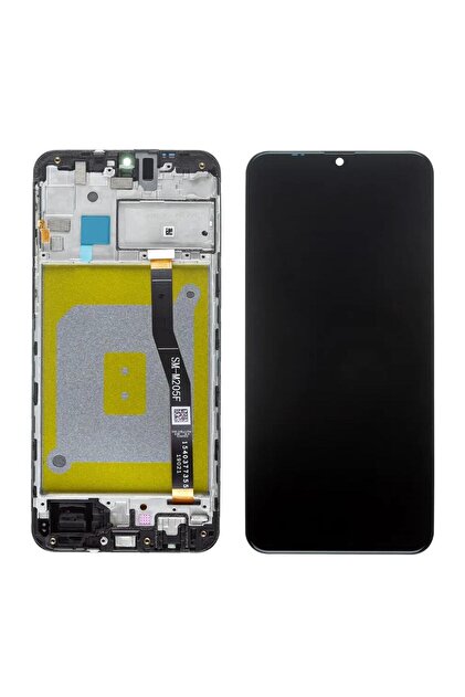 Samsung M20 M205 HK Servis Çıtalı Ekran Dokunmatik Siyah