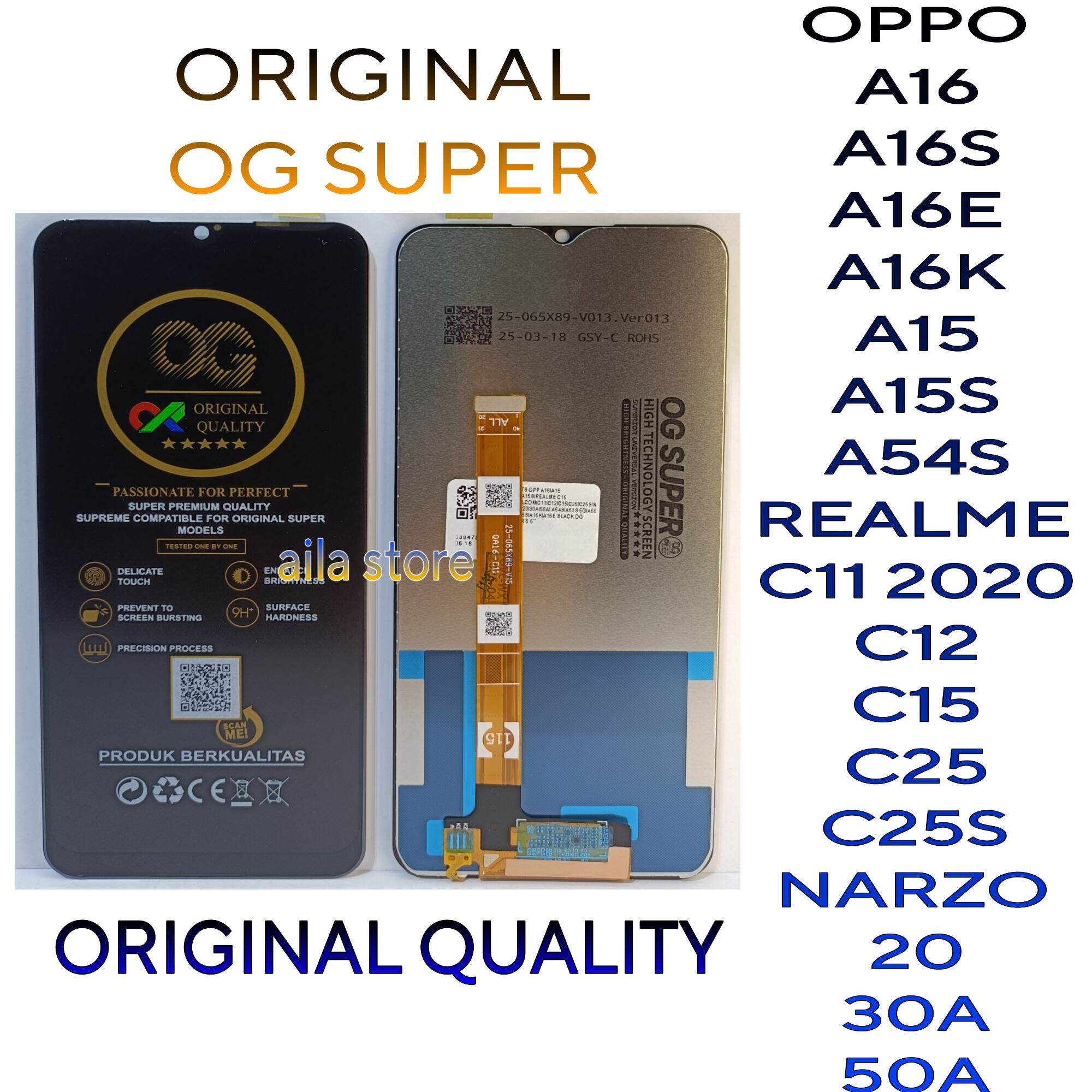 Mosgoo Marka Oppo A15 A15S A16 C11 C12 C15 C25 C25S Ekran Dokunmatik