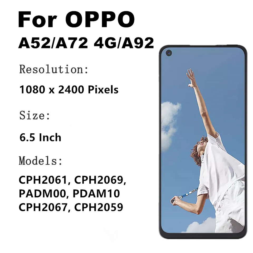 Mosgoo Marka Oppo A52 A72 A92 Ekran Dokunmatik
