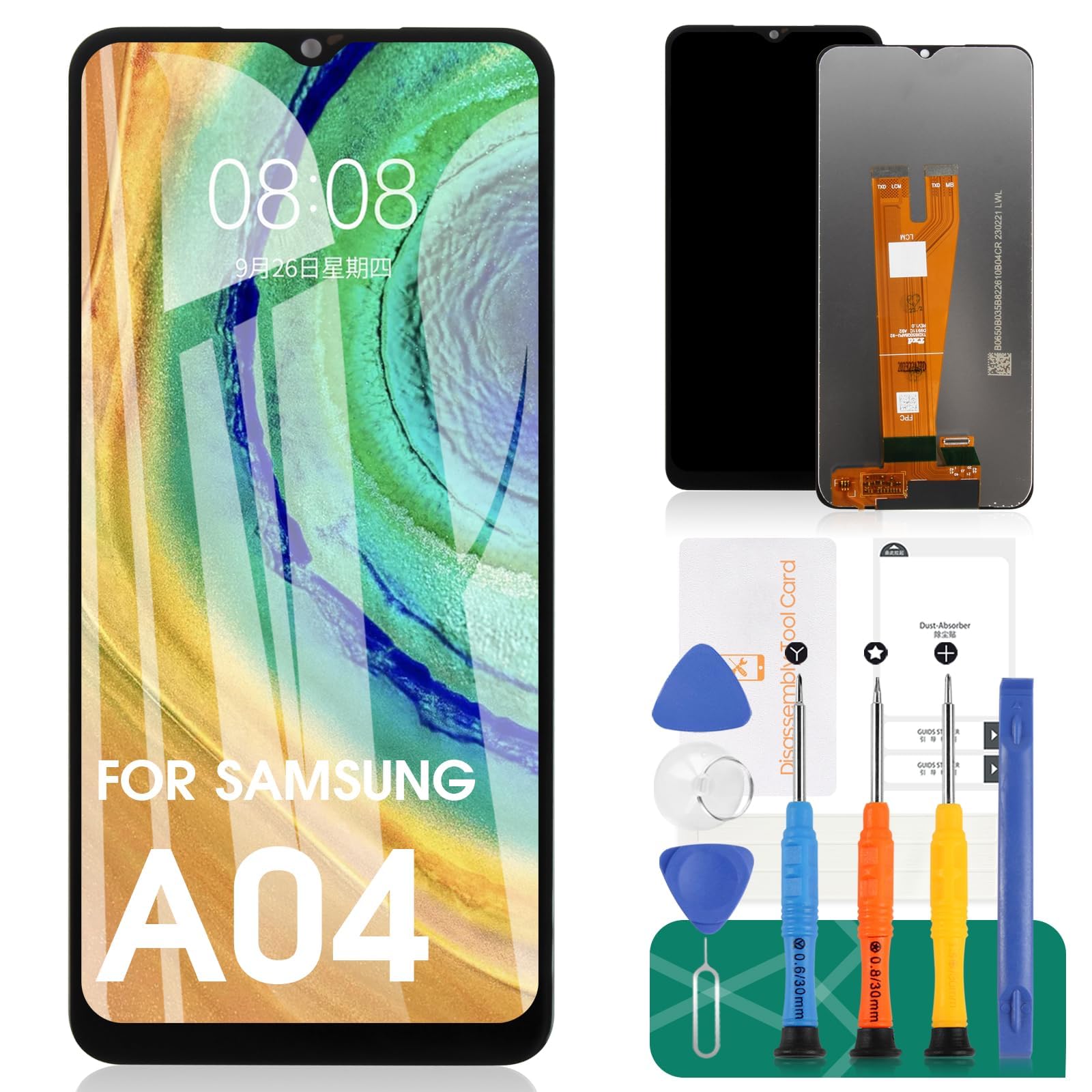 Mosgoo Marka Samsung A04 A045 Çıtalı Ekran Dokunmatik