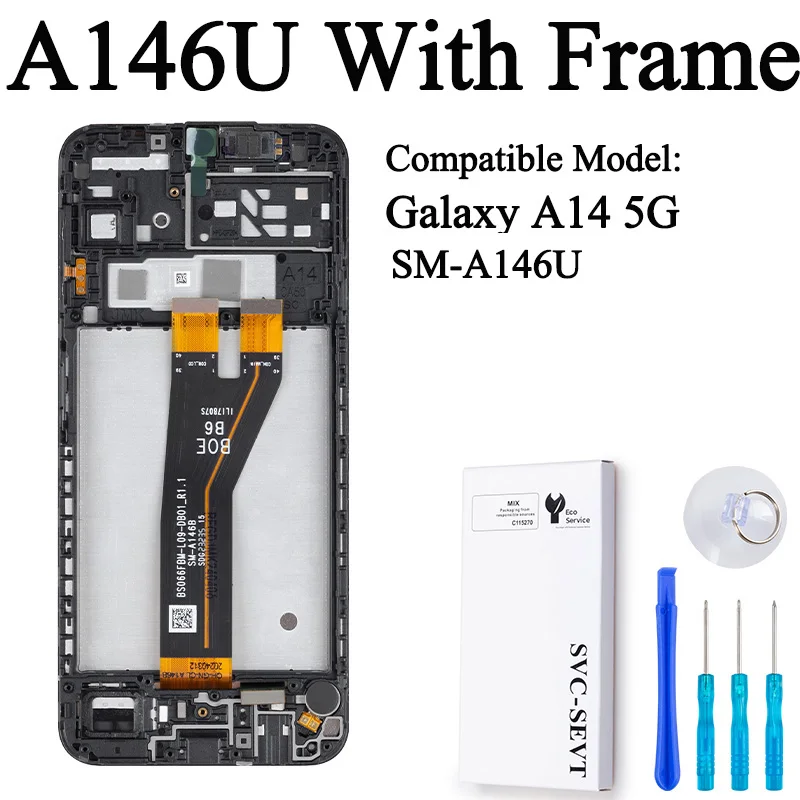 Mosgoo Marka Samsung A14 A146B Çıtalı Ekran Dokunmatik