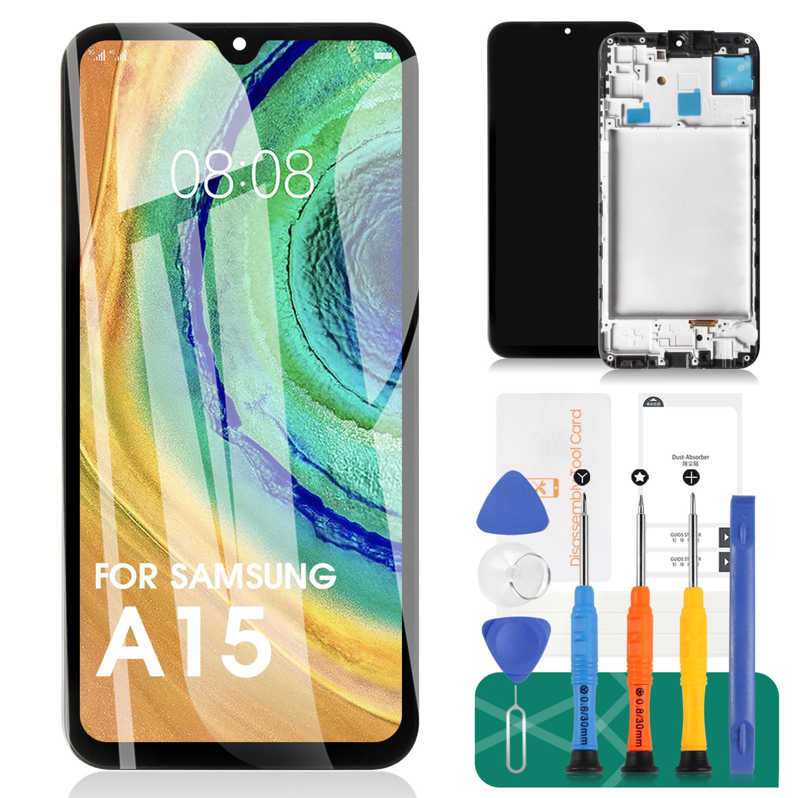 Mosgoo Marka Samsung A15 A155 Çıtalı Ekran Dokunmatik