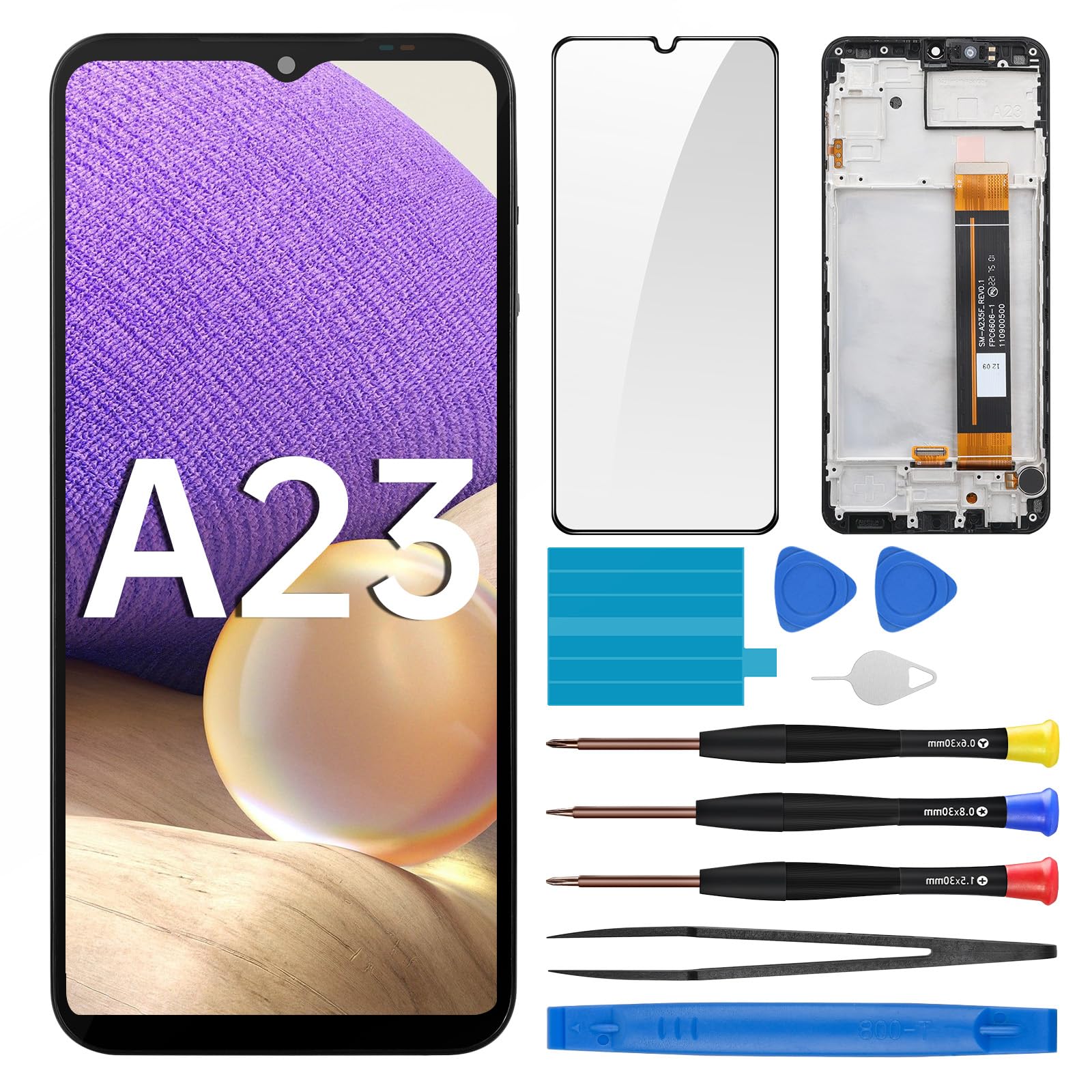 Mosgoo Marka Samsung A23 A235 Çıtalı Ekran Dokunmatik