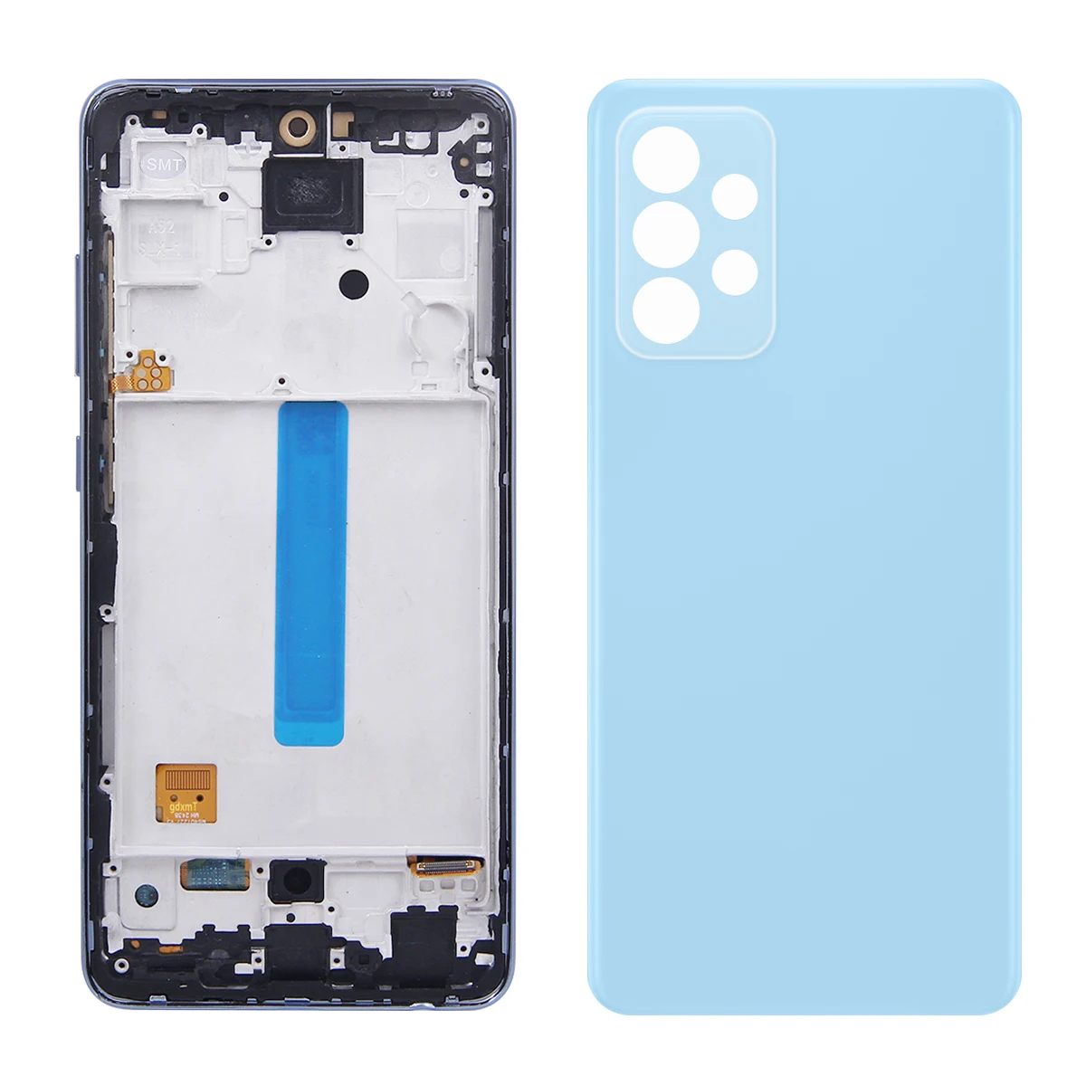 Mosgoo Marka Samsung A52 A525 A52S A526 Çıtalı Ekran Dokunmatik Mavi