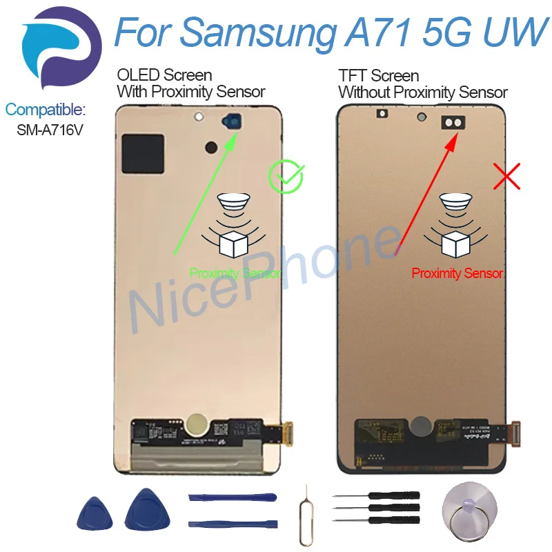 Mosgoo Marka Samsung A71 A715 Çıtalı Ekran Dokunmatik