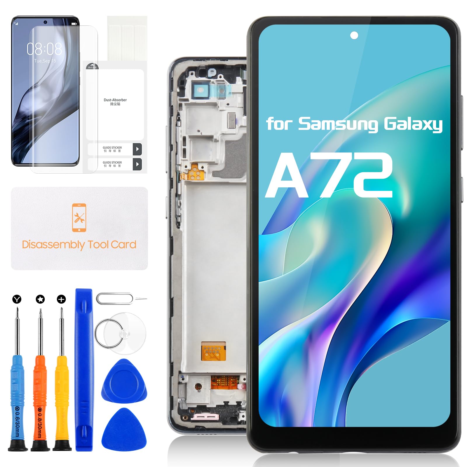 Mosgoo Marka Samsung A72 A725 Çıtalı Ekran Dokunmatik