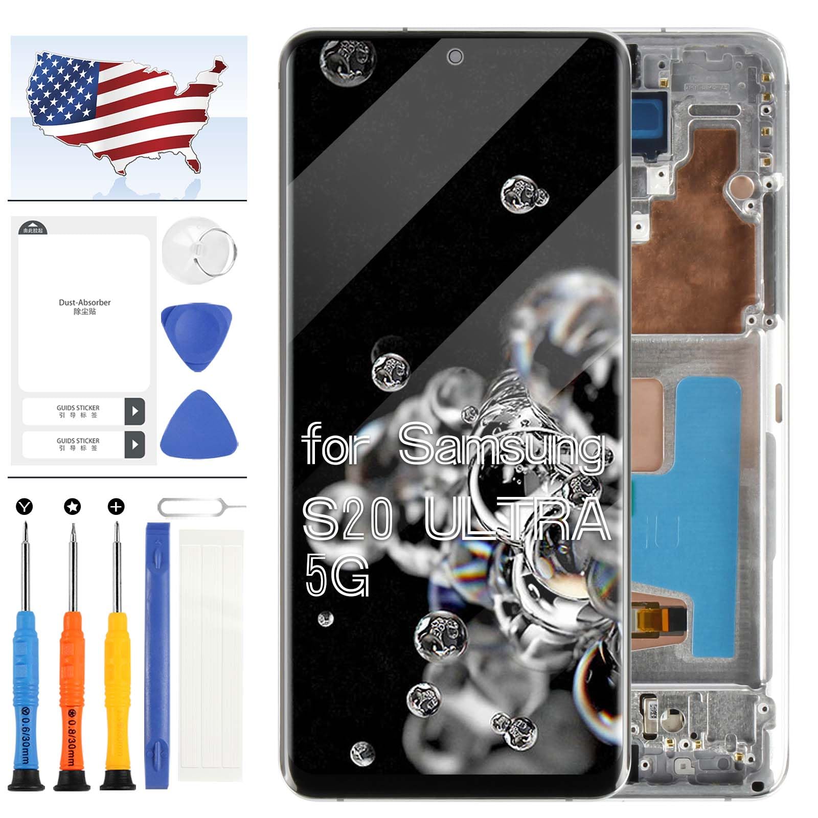 Mosgoo Marka Samsung S20 Ultra Ekran Dokunmatik Silver