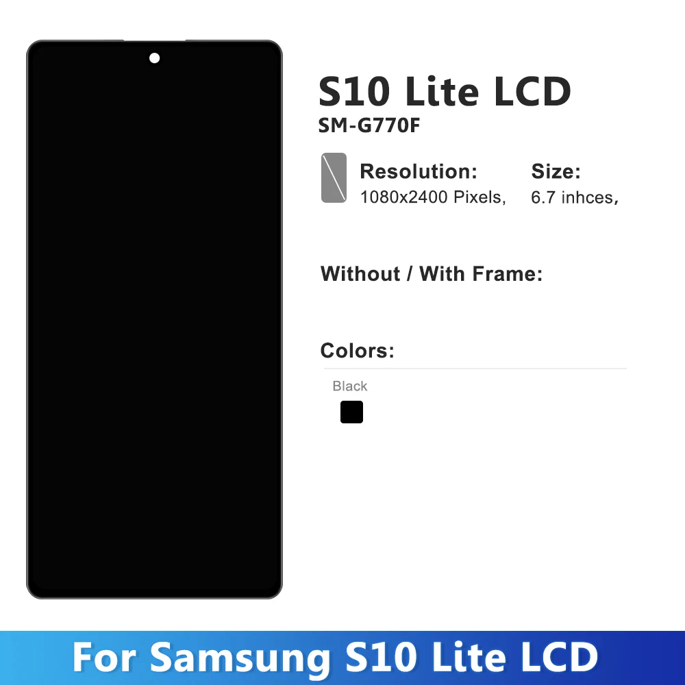 S10 Lite Ekran Dokunmatik Siyah