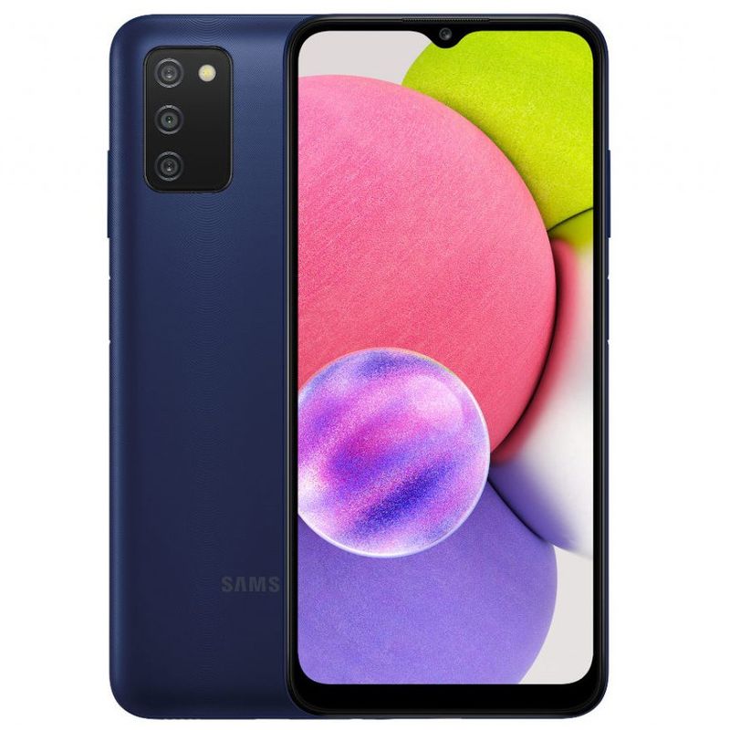 Samsung A03S A037 Parmaz İzi Mavi